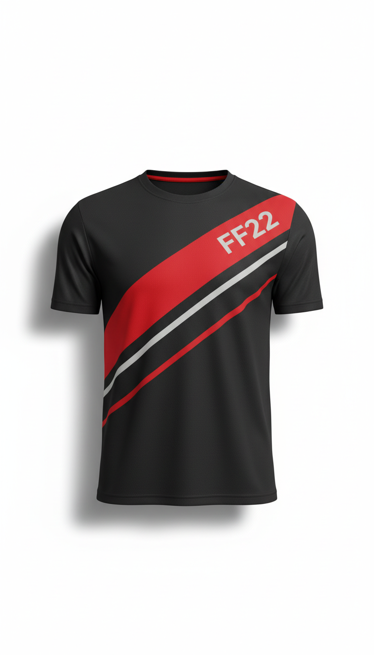 Technisches T-Shirt in Eisen-Schwarz